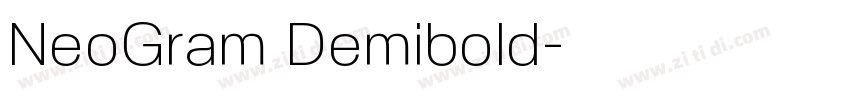 NeoGram Demibold字体转换